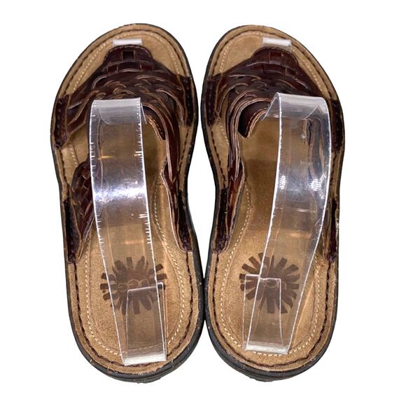 UGG Women’s Karla Brown Leather Boho Casual Sandals Size US 6 - Picture 9 of 11